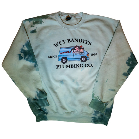 Wet Bandits Plumbing Co. Tie Dye Crewneck